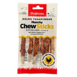 Dogman Munchy Chewbone with Chicken 6p Brown S 12,5cm