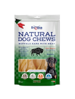 Frigera - Natural Dog Chews Bøffelører m. kød 250 g