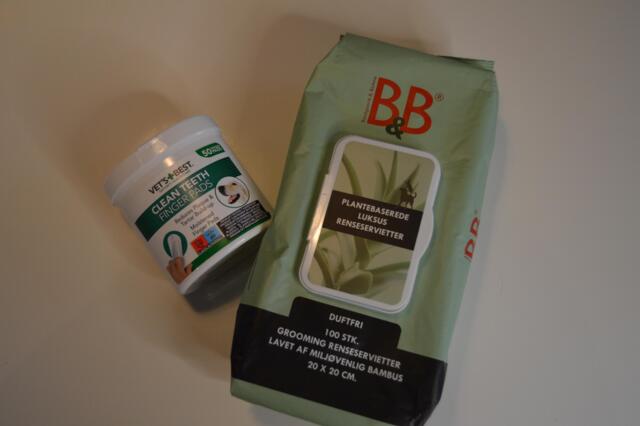 Pakketilbud: B&B renseservietter + Vet's Best Clean teeth finger pads
