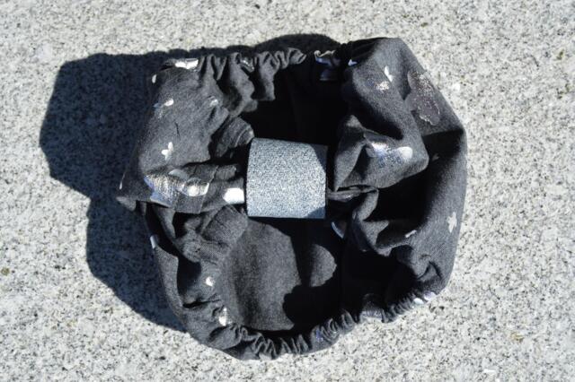 Snoods / ørebeskytter ( Sølv sommerfugl, Stor str 55 )