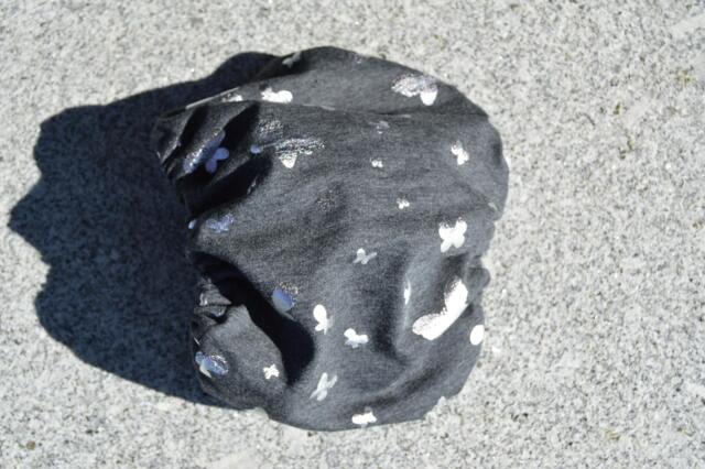 Snoods / ørebeskytter ( Sølv sommerfugl, Stor str 55 )