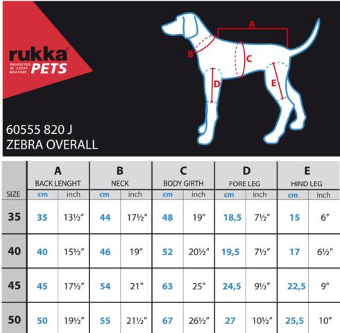 Rukka Pets - Zebra overall