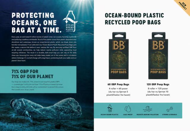 B&B - Hundeposer fra ocean-bound plastik (120 poser)
