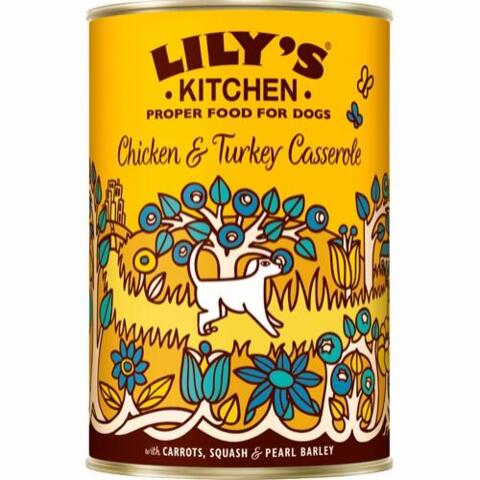 LILY'S KITCHEN - KYLLING & KALKUN CASSEROLE 400 G