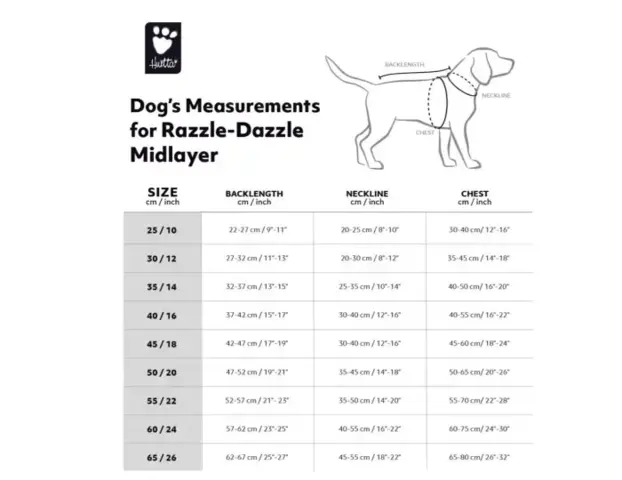 Hurtta - Razzle-Dazzle Midlayer hundejakke 40 cm Blackberry