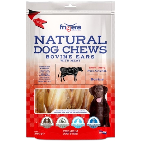 Frigera - Natural Dog Chews Okseører m. kød 250gr