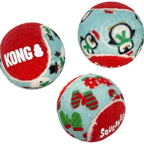 KONG Holiday SqueakAir Balls 6 Pack