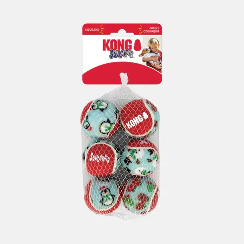 KONG Holiday SqueakAir Balls 6 Pack