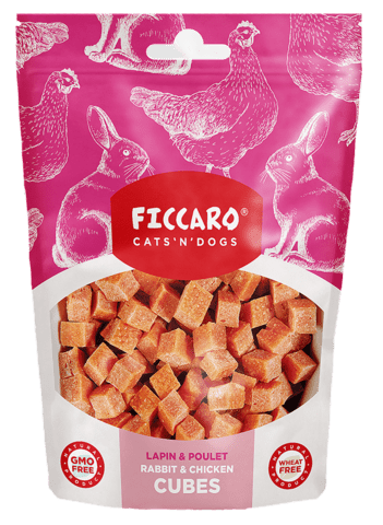 Ficcaro Rabbit & Chicken Cubes 100 g ( Kanin og Kylling )