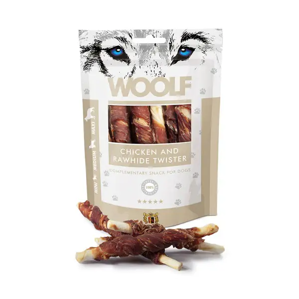 WOOLF - Chicken & Rawhide Twister - 100 g