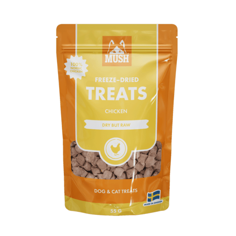 MUSH - FRYSETØRREDE GODBIDDER KYLLING, 55 g