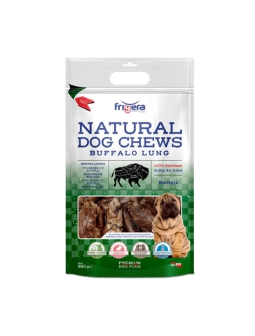 Frigera - Natural Dog Chews Bøffel Lunger 250gr