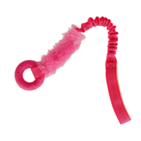 Dogman - Hvalpelegetøj med pels og ring Lyserød