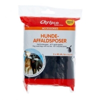 Chrisco - Hundeaffaldsposer i 40 % genbrugsplast, 3 x 40 stk. med bindesnipper