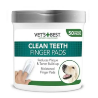 Vets Best - Clean Teeth Finger Pads 50stk Fingerdut Til Tandpleje